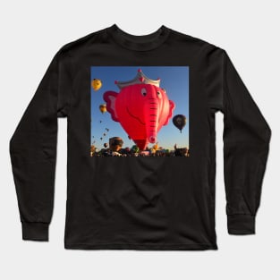 Pink Elephant at the fiesta Long Sleeve T-Shirt